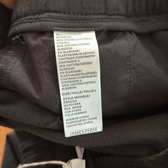 NWT James Perse Cellulose Cotton Stretch tapered pants size 1 S - Picture 8 of 11